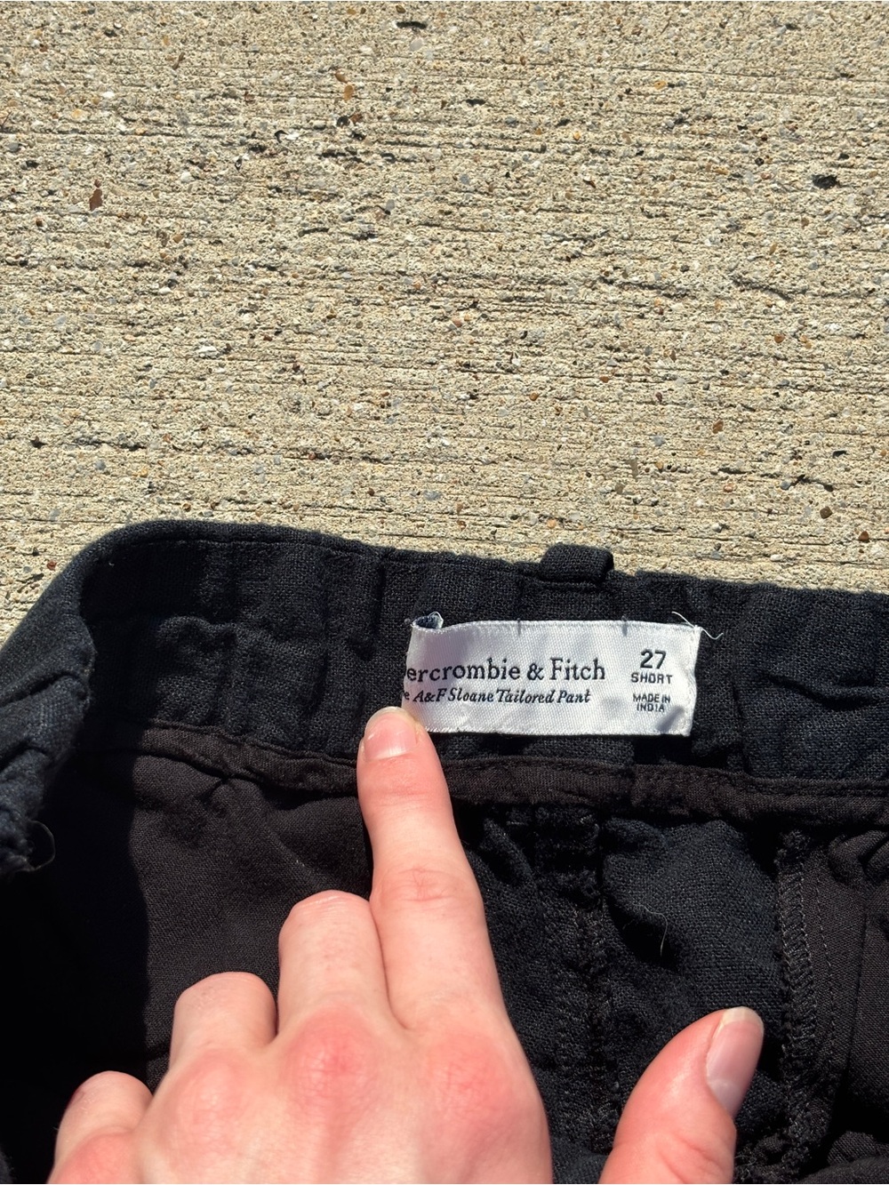 Black Abercrombie & Fitch Linen Pants โ Short - Picture 6 of 9